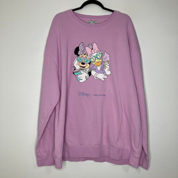 NWT STONEY CLOVER LANE x DISNEY Minnie Daisy Ice Cream Tamps Sweatshirt Pink 3XL - Picture 1 of 4